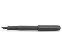 Kaweco PERKEO Fountain Pen All Black I Nib: M (Medium) | Exclusive Black Plastic School Pen for Ink Cartridges. With Ergonomic Grip for Children and Students