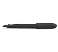 Kaweco PERKEO Rollerball Pen All Black I Gel Pen with Refill for School I Beginner Roller with Ergonomic Grip for Comfortable Writing with Interchangeable Gel Refill 15.5 cm