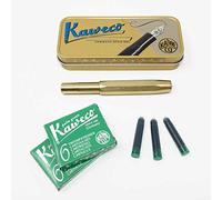 Kaweco Sport Fountain Pen Brass Nib Size M Set with 12 Original Kaweco Ink Cartridges