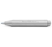 Kaweco STEEL SPORT Ball Pen I Retractable Ballpoint Pen with Standard D1 Refills in a nostalgic Tin Box I Metal Ball Pen 10.5 cm