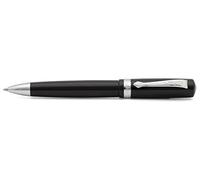 Kaweco STUDENT Ball Pen Black I Retractable Ballpoint Pen in Classic Design with Standard G2 Refills I Acrylic Ball Pen 13cm in Black with Silver Details
