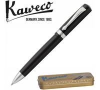 Kaweco STUDENT Ball Pen Black I Retractable Ballpoint Pen in Classic Design with Standard G2 Refills I Acrylic Ball Pen 13cm in Black with Silver Details