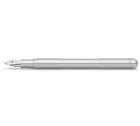Kaweco SUPRA Fountain Pen Stainless SteeI I Exclusive Fountain Pen for Ink Cartridges Including Retro Metal Box I Fountain Pen 16.5 cm I Nib: M (Medium)