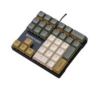kawehiop 33 Key Left-hand PBT Keycap Input Efficiency With Mechanical Feel Buttons Real Mechanical Foraxis Body ABS Accounting, Green redaxis