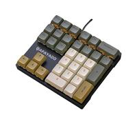 kawehiop 33 Key Left-hand PBT Keycap Input Efficiency With Mechanical Feel Buttons Real Mechanical Foraxis Body ABS Accounting, Green greenaxis