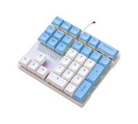 kawehiop 33 Key Left-hand PBT Keycap Input Efficiency With Mechanical Feel Buttons Real Mechanical Foraxis Body ABS Accounting, Blue blueaxis
