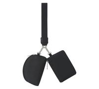 kawehiop Fashionable Key Bag for Keeping Essentials Organized Soft and Smooth Touch Canvas Keychain Wallet Wallet Small Wristlet, Black