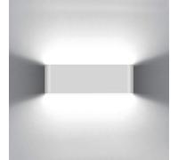 KAWELL 20W Modern Wall Lamp LED Wall Light Up Down Aluminum Wall Wash Lights Waterproof IP65 Outdoor Indoor for Bedroom Living Room Bathroom Stairs Porch Corridor Hallway, White 6000K