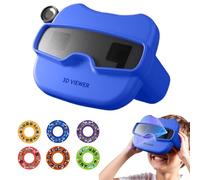 Kawiithn 3D Stereoscopic Viewer Toy, Retro 3D Viewfinder Toy with 6 Reels, Portabble Story Projection Device for 3+ Years Old Children Boys Girls Classroom Outdoor School