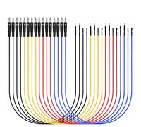 KAWISH Banana Plug Jumper Wires Kit, 16pcs 4mm Stackable Breadboard Jumper Test Lead, Male to Female, Universal Breakout Test Leads for Electrical Testing