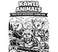 KAWLL ANIMALS Monochrome: Calming Animal Coloring Pages Designed for Focus, Creativity, and Relaxation. Suitable for ADHD Children, Teens, and Adults.
