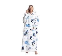 Kawoja Extra Long Oversized Blanket Hoodie,Wearable Blanket with Sleeves and Giant Pockets,Super Warm and Cozy Fleece Throw Sweatshirt for Women Men
