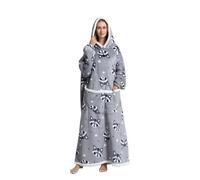 Kawoja Extra Long Oversized Blanket Hoodie,Wearable Blanket with Sleeves and Giant Pockets,Super Warm and Cozy Fleece Throw Sweatshirt for Women Men