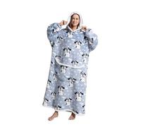 Kawoja Extra Long Oversized Blanket Hoodie,Wearable Blanket with Sleeves and Giant Pockets,Super Warm and Cozy Fleece Throw Sweatshirt for Women Men