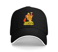 kawyvsjop Captain Caveman Retro Animated 80's Tv Show Baseball Cap Classic Dad Trucker Hat Black