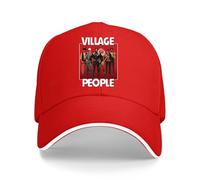 kawyvsjop Village People, Retro, 1970's, Disco, Funk, LGBT, Dance, Baseball Cap Classic Dad Trucker Hat Red