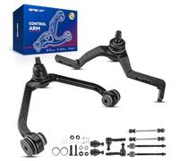 KAX Front Upper Lower Control Arm w/Ball Joint & Sway Bars & Outer & Inner Tie Rods for Fo-rd Explorer Ranger Mercury Mountaineer Mazda B2500 B3000 B4000 Suspension Kit K8695 K8710 K8708 10pcs