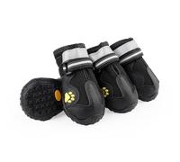 kaxay 4Pcs Dog Shoes for Medium Large Dog, Dog Boots Paw Protectors with Reflective Straps Adjustable, Dog Boots for Injured Paws Waterproof, Anti-Slip Sole Breathable Walking Dog Shoes for Winter Summer 5#