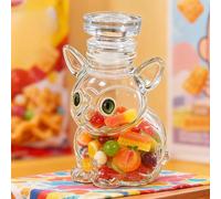 Kaxenig Animal Shape Candy Jar, Clear Candy Jars Dog Shaped With Lid, Cute Airtight Dog Snack Container For Cookies, Candys, Coffee Pods, Pet Treat Jar, Pet Lovers Gift