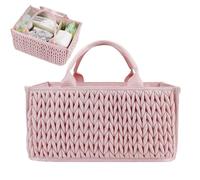 Kaxenig Baby Diaper Caddy Organizer, Portable Diaper Caddy Basket, Diaper Caddy Baby Essen-tials For Newborns, Baby Shower Basket For Store Diapers, Wipes, Lotion, Toys