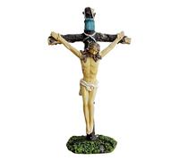 Kaxenig Catholic Crucifix Statue,7.2 Inches Religious Jesus Statue | Resin Home Decorations for Living Room Bedroom Kitchen Entryway Apartment Church