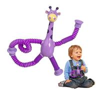 Kaxenig Giraffe Tube Toy,Stretchy Shape Changing Sensory Tubes - Telescopic Stretchy Suction Cup Giraffe Shape Toy, Funny for Girls Boys Kids
