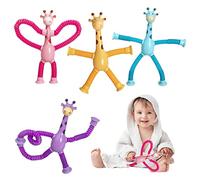 Kaxenig Giraffe Tube Toy - Suction Cup Tube Toys for Kids,Telescopic Suction Cup Tube Toys, Funny Giraffe for Kids Boys Girls