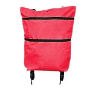 Kaxenig Grocery Bag With Wheels | Lightweight Foldable Tote Bag On Wheels | Large Capacity Organzier Cart Pouch for Picnics Commuting Traveling Laundry Vacation Home Sports Schlepping