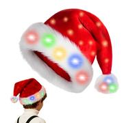 Kaxenig Santa Hat LED Lights | Christmas Dress Up Headdress | Holiday Cosplay Hat,for Kids Women Men Event Planners Family Photo Winter Celebration Costume Parties Music Festivals Concert