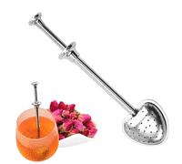 Kaxenig Tea Filter, Heart Shaped Loose Tea Steeper, Powdered Sugar Shaker Duster, Flour Sifter for Baking, Telescopic Tea Strainer,Tea Infuser for Loose Tea, for Powdered Sugar, Flour, and Spices