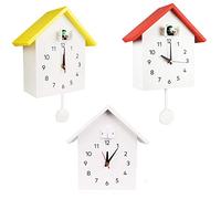 KAXGU Cuckoo Clock Cuckoo Wall Clock, Tiny Modern Cuckoo Clock with Natural Bird Songs or Cuckoo Call, Coo Coo Clock with Pendulum for Wall Art Home Living Room Kitchen Office Decoration