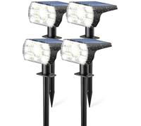 Kaxiida Solar Spot Lights Outdoor Waterproof, 3 Lighting Modes Solar Landscape Lights for Outside, 56LED Solar Powered Lights Dusk to Dawn Pack of 4