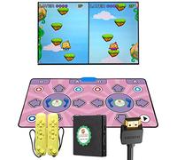 KAXIMON Double Dancing Mat with HD TV Port for Kids and Adults, Non Slip Wireless Flannel Dance Mat with Multilingual Menu, Chinese Kung Fu Learning