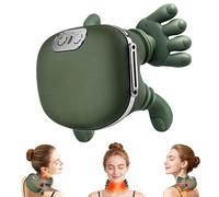 KAXLIDEN Shoulder and Neck Massager, Bionic Heated Massager, Neck Massager with Fingers, 4D Kneading Massage, Simulates a Real Palm Massage for Comfort, Relax Muscle Tension (Green)