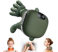 KAXLIDEN Shoulder and Neck Massager, Bionic Heated Massager, Neck Massager with Fingers, 4D Kneading Massage, Simulates a Real Palm Massage for Comfort, Relax Muscle Tension (Green)