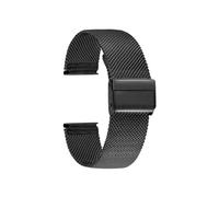 KAXSFE 0.6mm Mesh Metal Milanese Strap 12mm 13mm 14mm 17mm 18mm 19mm 20mm 22mm Solid Stainless Steel Watch Band Replacement Wristband(Black,18mm)