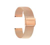 KAXSFE 0.6mm Mesh Metal Milanese Strap 12mm 13mm 14mm 17mm 18mm 19mm 20mm 22mm Solid Stainless Steel Watch Band Replacement Wristband(Rose gold,12mm)