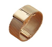 KAXSFE 1.0 Milanese Mesh Loop Bracelet Stainless Steel Watch Band Wristband Quick Release Strap Compatible with DW Compatible with Omega(Gold,20mm)