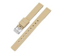 KAXSFE 12mm Silicone Strap Compatible With Casio LQ-139 LQ-130/140 Watches Women Soft Ultra-thin Rubber Watch Band Universal Wrist Bracelet(Khaki 01)