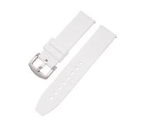 KAXSFE 16mm 18mm 20mm 22mm 24mm 26mm 28mm Silicone Watch Strap Sport Quick Release Wrist Band Bracelet Compatible With Samsung Galaxy Active 2 S3(White S,24mm)