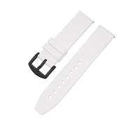 KAXSFE 16mm 18mm 20mm 22mm 24mm 26mm 28mm Silicone Watch Strap Sport Quick Release Wrist Band Bracelet Compatible With Samsung Galaxy Active 2 S3(White B,24mm)