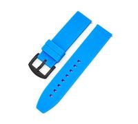 KAXSFE 16mm 18mm 20mm 22mm 24mm 26mm 28mm Silicone Watch Strap Sport Quick Release Wrist Band Bracelet Compatible With Samsung Galaxy Active 2 S3(Light blue B,22mm)