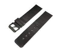 KAXSFE 18mm 20mm 22mm 24mm Width 1.0 Thick Line Full Solid Stainless Steel Pin Buckle Watchband Milanese Mesh Universal End Watch Band(Black,18mm)