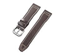 KAXSFE 20mm 21mm Cowhide Watch Strap Compatible With IWC Pilot Portugieser Portofino Watchband Men Women Business Soft Calfskin Watch Bracelet(Brown,20mm)