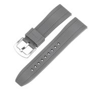 KAXSFE 20mm 22mm Silicone StrapRubber Watch Band Compatible With Rolex Sport Waterproof Bracelet(Gray,20mm)
