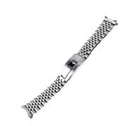KAXSFE 20mm Jubilee Hollow Endband With Oyster Deployment Clasp Stainless Steel Watch Band Compatible With Casio MTP1302