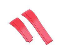 KAXSFE 20mm Rubber Watch Band Compatible With Rolex Water Ghost Strap Compatible With Daytona Submariner GMT Silicone Waterproof Bracelet(Red)
