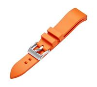 KAXSFE 21MM Silicone Rubber Watch Strap Compatible With RADO CAPTAIN COOK Diving Bracelet Black Green Blue The(Orange silver,21mm)