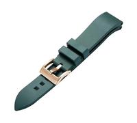 KAXSFE 21MM Silicone Rubber Watch Strap Compatible With RADO CAPTAIN COOK Diving Bracelet Black Green Blue The(Green rose,20mm)