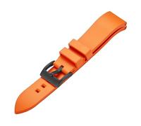 KAXSFE 21MM Silicone Rubber Watch Strap Compatible With RADO CAPTAIN COOK Diving Bracelet Black Green Blue The(Orange black,21mm)